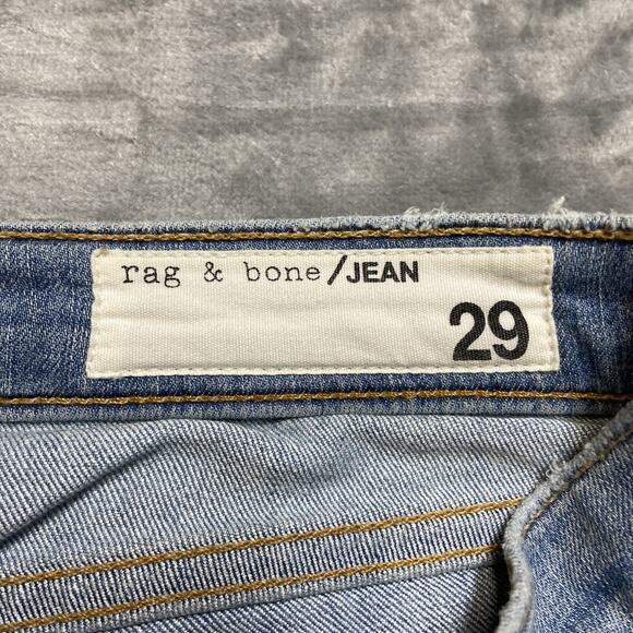 Rag &‎ Bone Distressed Skinny Jeans Women’s Size 29 Light Blue Denim - Picture 9 of 11